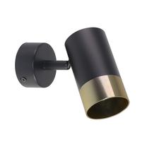 Šviestuvas sieninis Candellux Lighting Tobi, GU10, 1 x 15 W, aukso sp./juoda sp. / juoda sp.