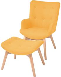 Krėslas VLX With Footstool, geltona sp., 68 cm x 57 cm x 88 cm