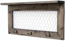 Sieninė lentyna Kalune Design Aa065, riešuto sp., 30 cm x 11 cm x 60 cm