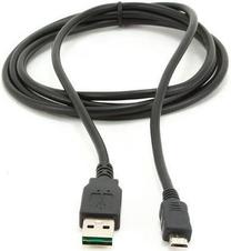 Laidas Gembird USB 2.0 male, Micro USB male, 0.3 m, juoda sp.