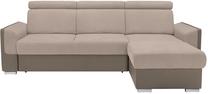 Kampinė sofa Elena II 2F.URCBK, smėlio sp., 257 x 180 cm x 92 cm