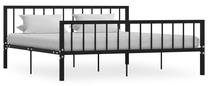 Lova dvigulė VLX Metal 284573, 180 x 200 cm, juoda sp., be čiužinio, su grotelėmis