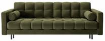 Sofa-lova Cosmopolitan Design Bali Velvet Bluvel 77, žalia sp., 84 x 222 cm x 105 cm