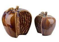 Dekoratyvinė figūrėlė, "obuolys" Mondex Saggio, ruda sp., 12 cm x 10 cm x 12.5 cm