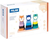 Деревянная пирамида с животными Milan Animal Towers, многоцветный, 15 шт.