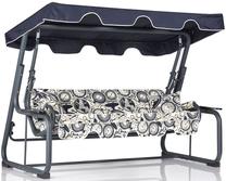 Lauko sūpynės Kalune Design Rubus, balta sp./tamsiai mėlyna sp., 110 cm x 200 cm x 165 cm