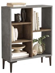 Pastatoma lentyna Kalune Design LD1 956LCS1432, ruda sp./pilka sp., 87.6 cm x 25 cm x 69 cm