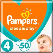 Sauskelnės Pampers Sleep & Play, 4 dydis, 9 - 14 kg, 50 vnt.