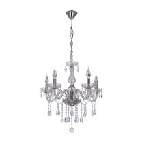 Lühter rippuv Candellux Lighting Cristallo, E14, 5 x 40 W, ilma katteta / hõbe v.
