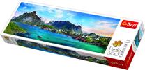Dėlionė Trefl Panorama Lofoten Islands - Norway 29500, 39 cm x 13 cm, 500 vnt., įvairių spalvų