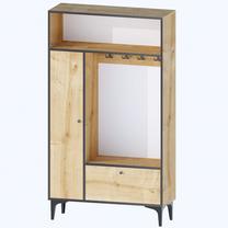 Prieškambario spinta Kalune Design Pera 393MRD1254, šviesiai ruda sp., 35 cm x 100 cm x 177 cm