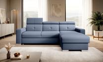 Kampinė sofa Fresia Gojo 40, tamsiai mėlyna sp., dešininė, 176 x 247 cm x 104 cm