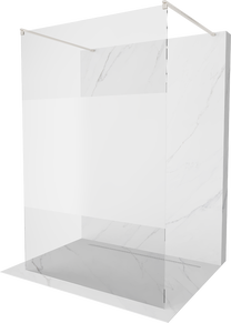 Dušo sienelė Mexen Kioto Walk-in, 110 cm x 200 cm, brushed nickel sp./grūdintas