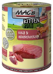Šlapias kačių maistas Mac's, vištiena/veršiena, 0.4 kg