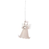 Eglutės žaisliukų rinkinys Christmas Touch Angel, balta sp., 4.5 cm, stiklas, 3 vnt.