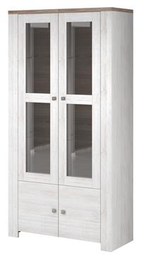 Vitrina Idzczak Meble Newada 12 2D, ruda sp., 120 cm x 42 cm x 200 cm