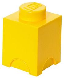 Daiktadėžė LEGO® Storage Brick 1 40011732, 1.2 l, geltona sp., 12.5 x 12.5 x 18 cm