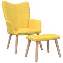 Кресло VLX With Stool, желтый цв., 69 см x 61.5 см x 95.5 см