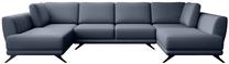Kampinė sofa Larco Poco 40, tamsiai mėlyna sp., 191 x 362 cm x 90 cm