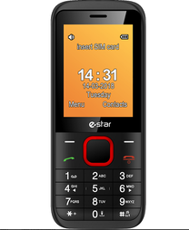 Telefons ar pogām eStar X24, 32 MB, sarkana krās.