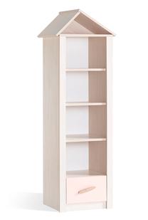 Pastatoma lentyna Kalune Design Pink House, medžio sp./ruda sp., 42 cm x 54 cm x 165 cm