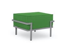 Lauko pufas Calme Jardin Cannes CAL_POUF_83_F3_CANNES5, žalia sp./pilka sp., 50 cm x 65 cm x 44 cm