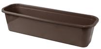 Puķu pods Patrol, plastmasa, 60 cm x 15 cm, Ø 60 cm, brūna krās.