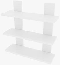 Sieninė lentyna Kalune Design Waco 935CMN1345, balta sp., 60 cm x 16.3 cm x 50 cm