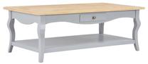 Kohvilaud VLX 280012, puidu v./hall v., 110 cm x 60 cm x 40 cm