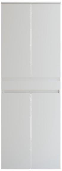 Spintelė skalbimo mašinai Kalune Design Neve 70-014, balta matinė sp., 73 cm x 70 cm x 193 cm