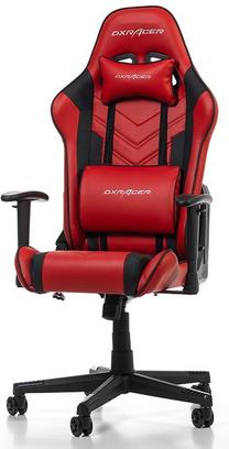 Игровой стул DXRacer Prince P132-RN, 56 x 65 x 133 см, черный цв./красный цв.