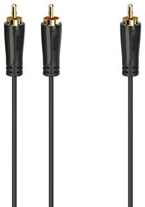 Kabelis Hama RCA - 2 x RCA RCA male, 2 x RCA male, 5 m, melna krās.