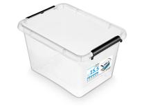 Daiktadėžė su dangčiu Simple THK-081476, 15.5 l, skaidri sp., 39 x 29 x 21.5 cm