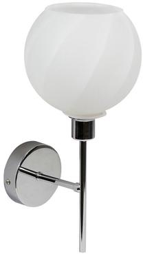 Valgusti seinale Candellux Raul, E14, 1 x 40 W, valge v. / hõbe v., 15 x 13 cm