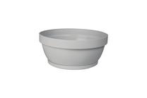 Puķu pods POT CLASSIC BOWL+SAUCER D20 H9CM ASH SKY, plastmasa, Ø 20 cm, pelēka krās.