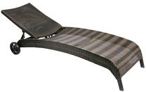 Lauko gultas Home4you Wicker, ruda sp./pilka sp., 169 cm x 73 cm x 99 cm
