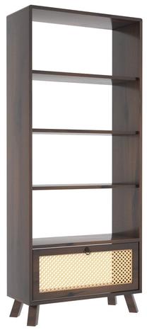 Pastatoma lentyna Kalune Design Zayn 909DKZ1601, riešuto sp., 180 cm x 75 cm x 35 cm