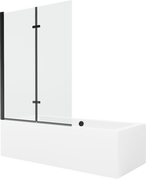 Vonia, su sienele su sienele, laisvai pastatoma Mexen Cube, 170 cm x 80 cm x 39 cm, stačiakampis, balta sp.