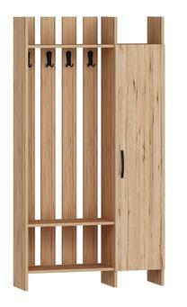 Prieškambario spinta Kalune Design Pro 505CRL1209, šviesiai ruda sp., 33.5 cm x 93.3 cm x 180 cm