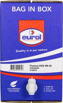 Motoreļļa Eurol Fluence DXS 5W - 30, sintētiskais, 20 l