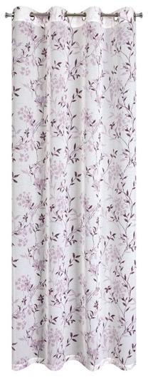 Dieninė užuolaida ZKPH-02, balta sp./violetinė sp., 140 cm x 250 cm