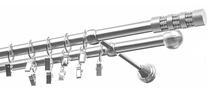 Karnizo komplektas Olimp Cylinder Krysztal, 400 cm, Ø 19 mm, nerūdijančiojo plieno sp.