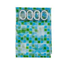 Dušas aizkars Home Accents PED-005, zila krās./zaļa krās., 180 cm x 180 cm