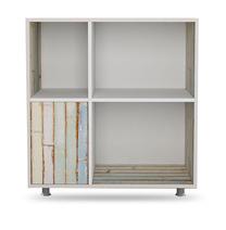 Pastatoma lentyna Kalune Design Tasarým L1197, balta sp./įvairių spalvų, 100 cm x 100 cm x 35 cm