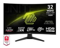 Monitors MSI MAG 325CQF, Rapid VA, 180 Hz, WQHD, 31.5"