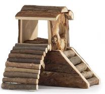Dzīvnieku māja grauzējiem Beeztees Forest Play Tower, 17 cm x 11 cm x 15 cm, brūngans krās.