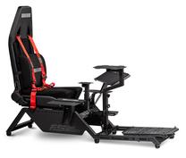 Spēļu krēsls Next Level Racing Flight Simulator, 153 x 99 x 122 cm, melna krās./sarkana krās.