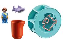 Набор игрушек для купания Playmobil Aqua Water Wheel With Baby Shark 70636, многоцветный, 6 шт.