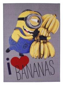 Paklājs Associated Weavers Minions Despicable Me, dzeltens krās./daudzkrāsains/zila krās., 133 cm x 95 cm