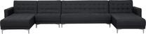 Kampinė sofa - lova Shumee Aberdeen, grafito sp., 428 x 168 cm x 83 cm